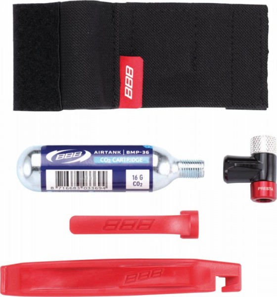BBB SlimKit CO² Reparaturkit BMP-37 inkl. Airspeed, Pickzeug, Reifenheber