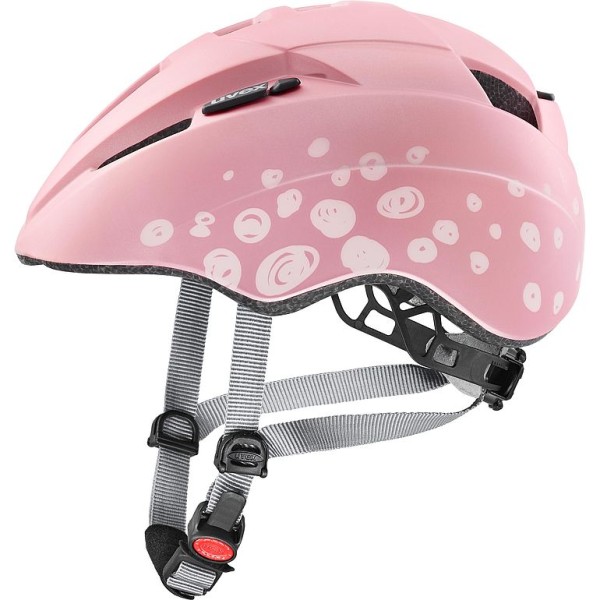 Uvex kid 2 cc Helm pink polka dots 46-52
