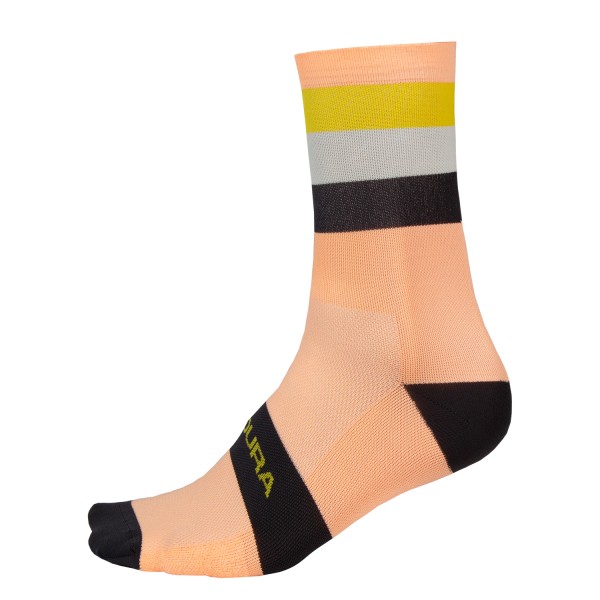 Endura Bandwidth Streifensocken Neon Peach