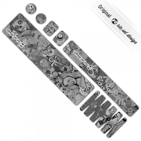 rie:sel design Rahmenschutzfolie frameguard X Stickerbomb ultra black