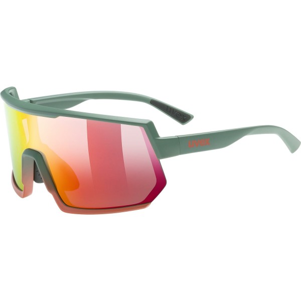 Uvex Sportstyle 235 Sonnenbrille moss grapefruit mat / mirror red