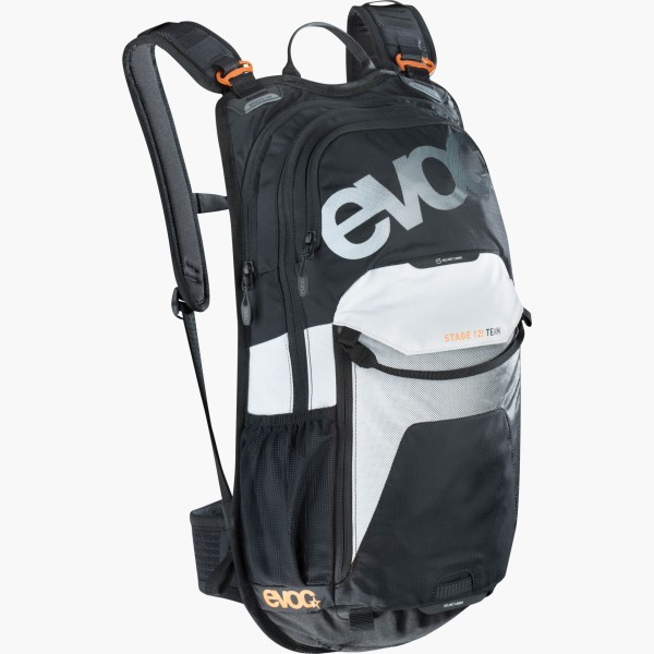 Evoc Stage Team 12l black/white/neon orange