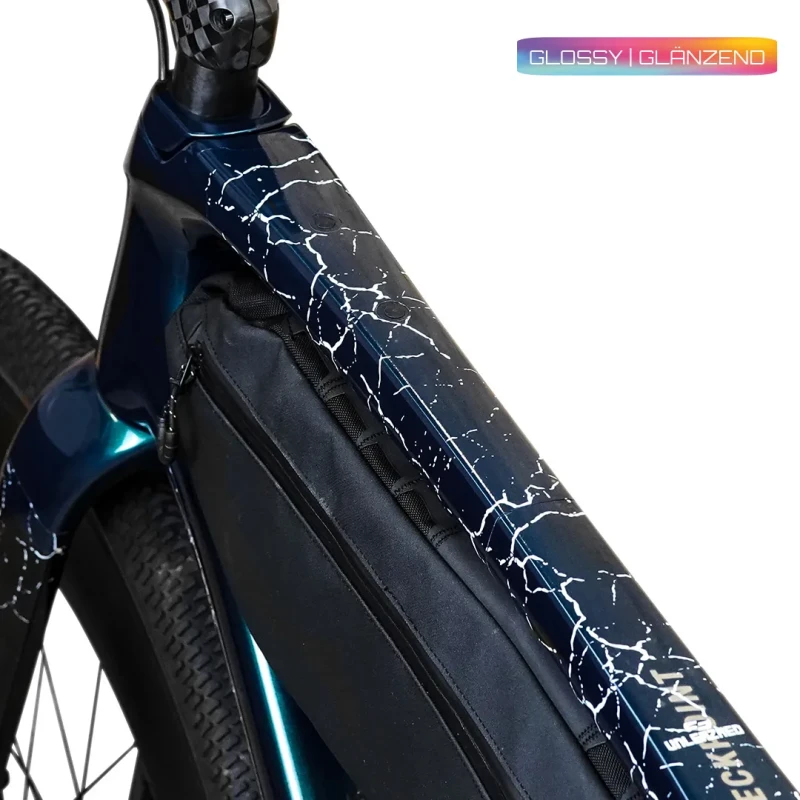 Unleazhed BPG01 Fragment white glossy - Rahmenschutzfolie Gravelbike
