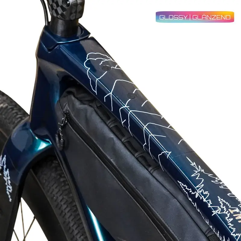 Unleazhed BPG01 Forest white glossy - Rahmenschutzfolie Gravelbike