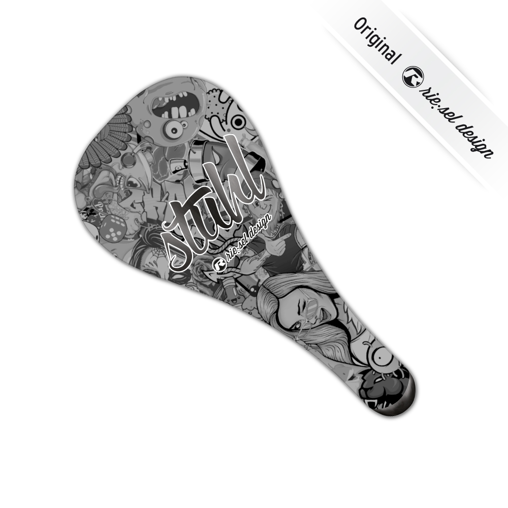 rie:sel design Sattel Carbon stuhl Stickerbomb ultra black