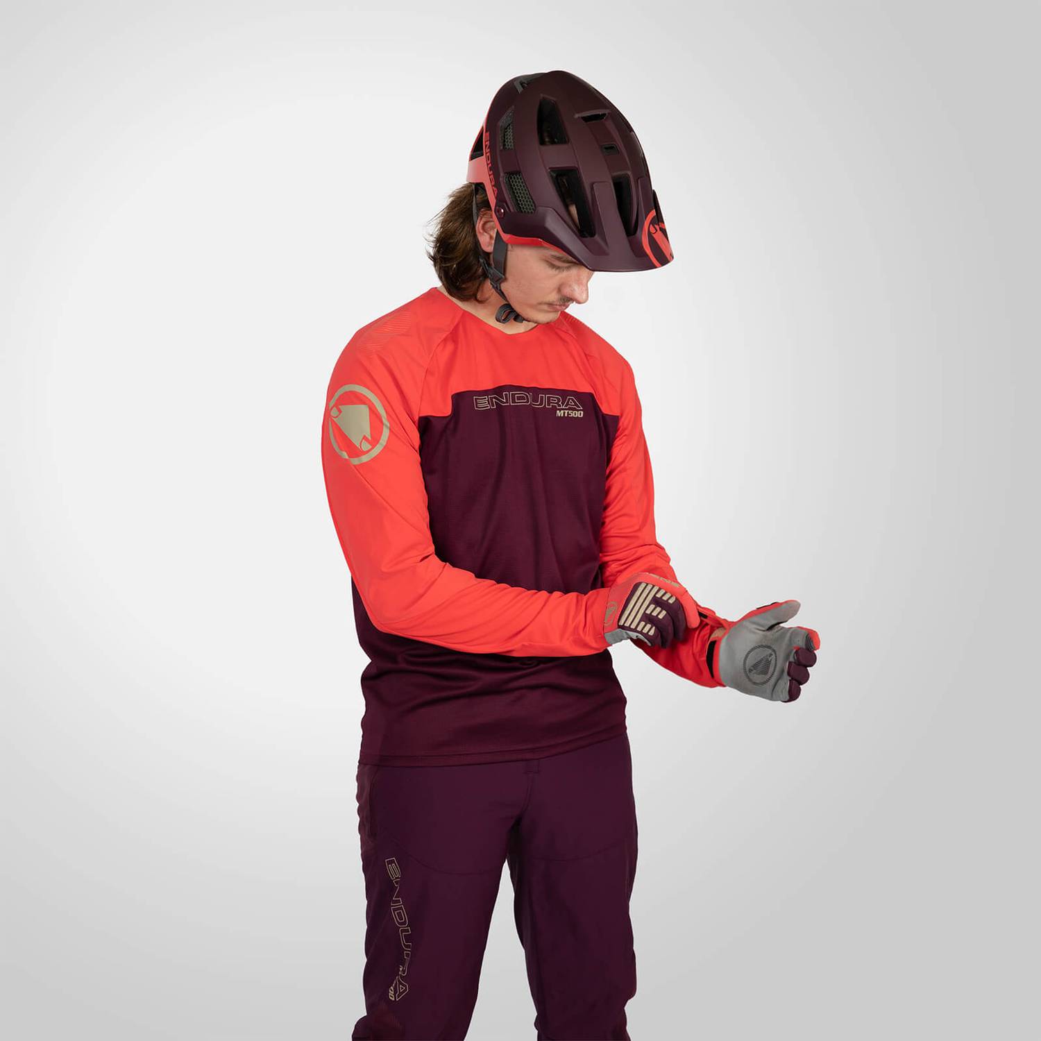 Endura MT500 Burner Trikot (langarm) Aubergine – Bild 5