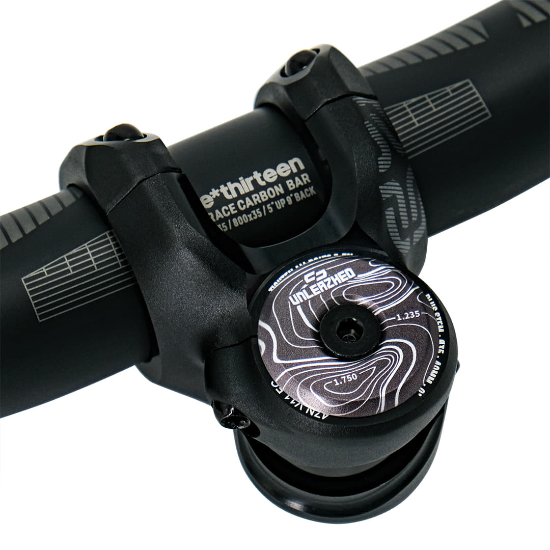 Unleazhed Top Cap AL01 topolines black - Steuersatz-Abschlusskappe – Bild 3